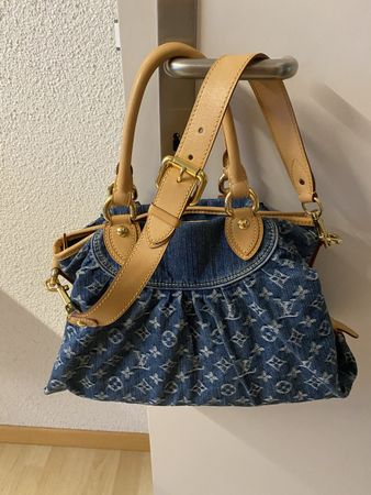 Louis Vuitton Blue Monogram Denim Neo Cabby MM Bag