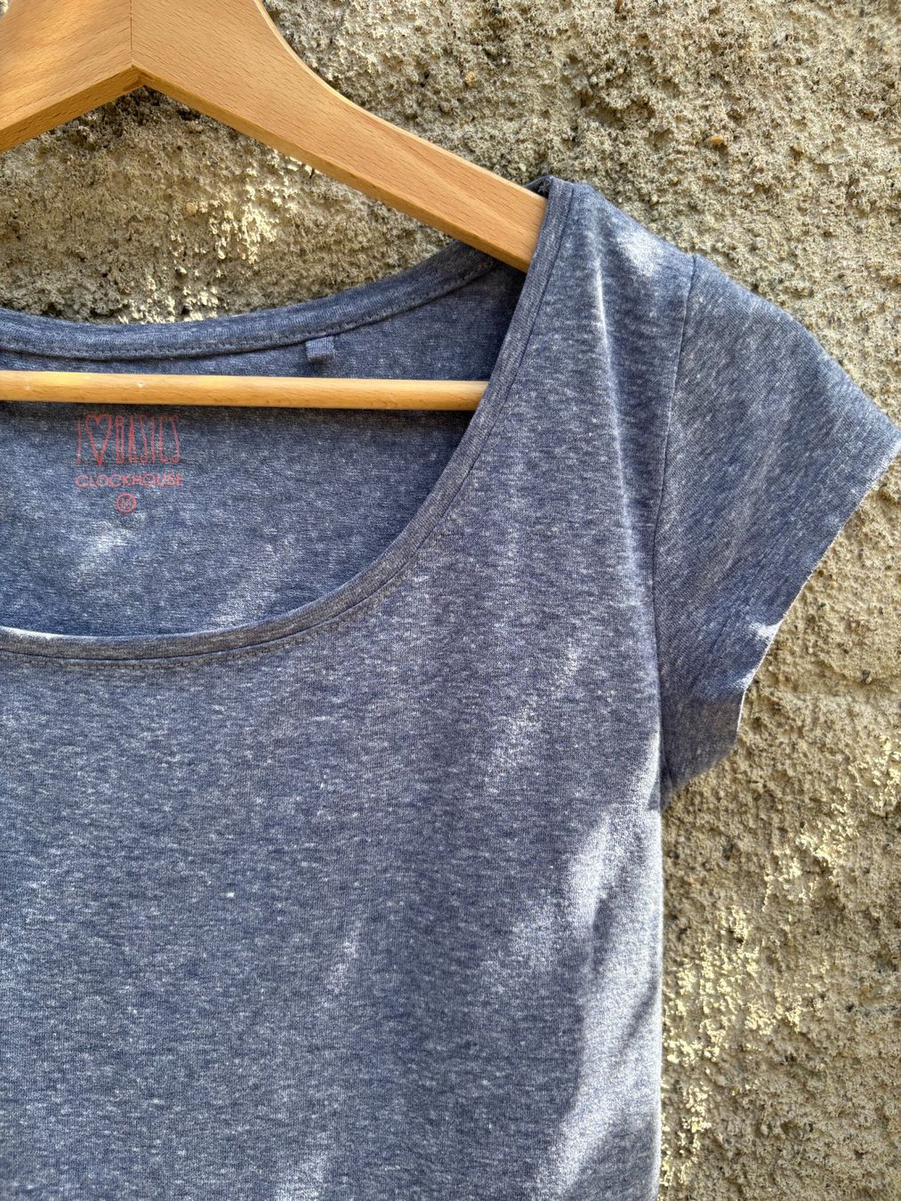 T-shirt: Boatneck T-Shirt midlength // mittellanges Top blau – Usato da Wittnau venduto da cel_j8w9 1