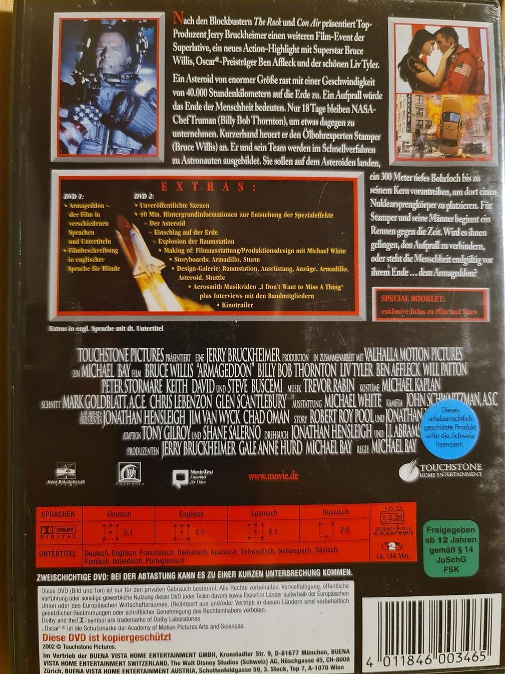 Tutti i DVDs: DVD Armageddon speacial edition – Usato da Dintikon venduto da Vexi 1
