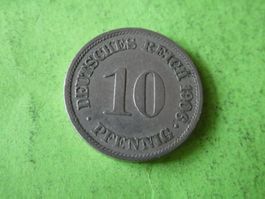 Dt. Reich 1906 F,  10 Pfennig