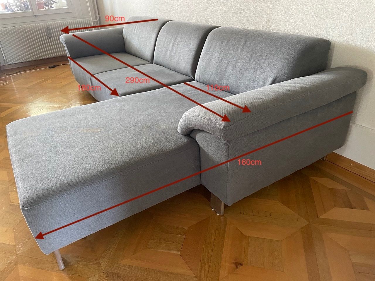 Divani: Ecksofa, Sofa grau – Usato da Bern venduto da Tjaggy 5