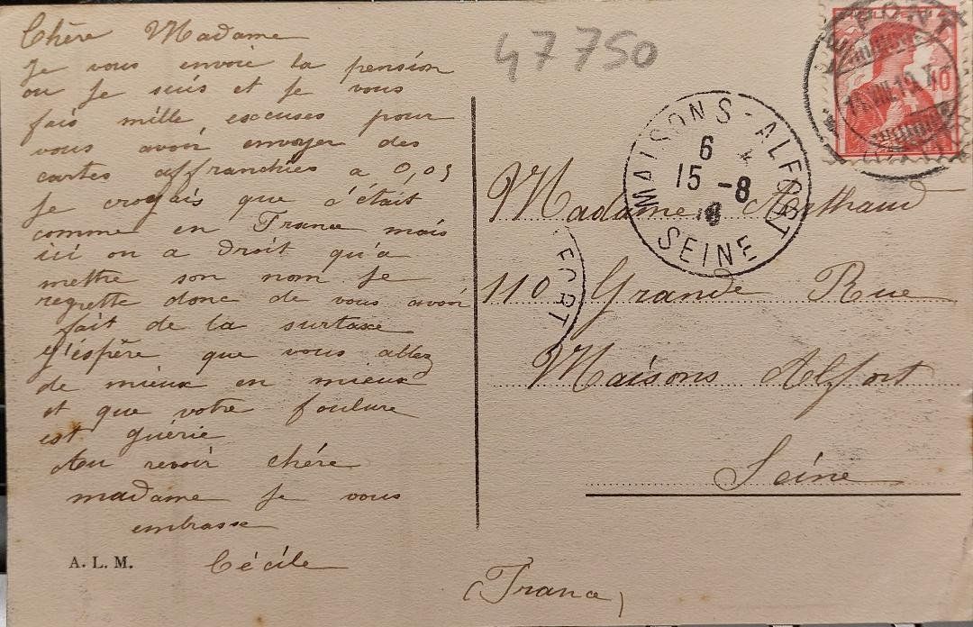 Cartoline postali: LE PONT - Pension "Mon Désir" - 1910 – Usato da Delémont venduto da Domdom1 1