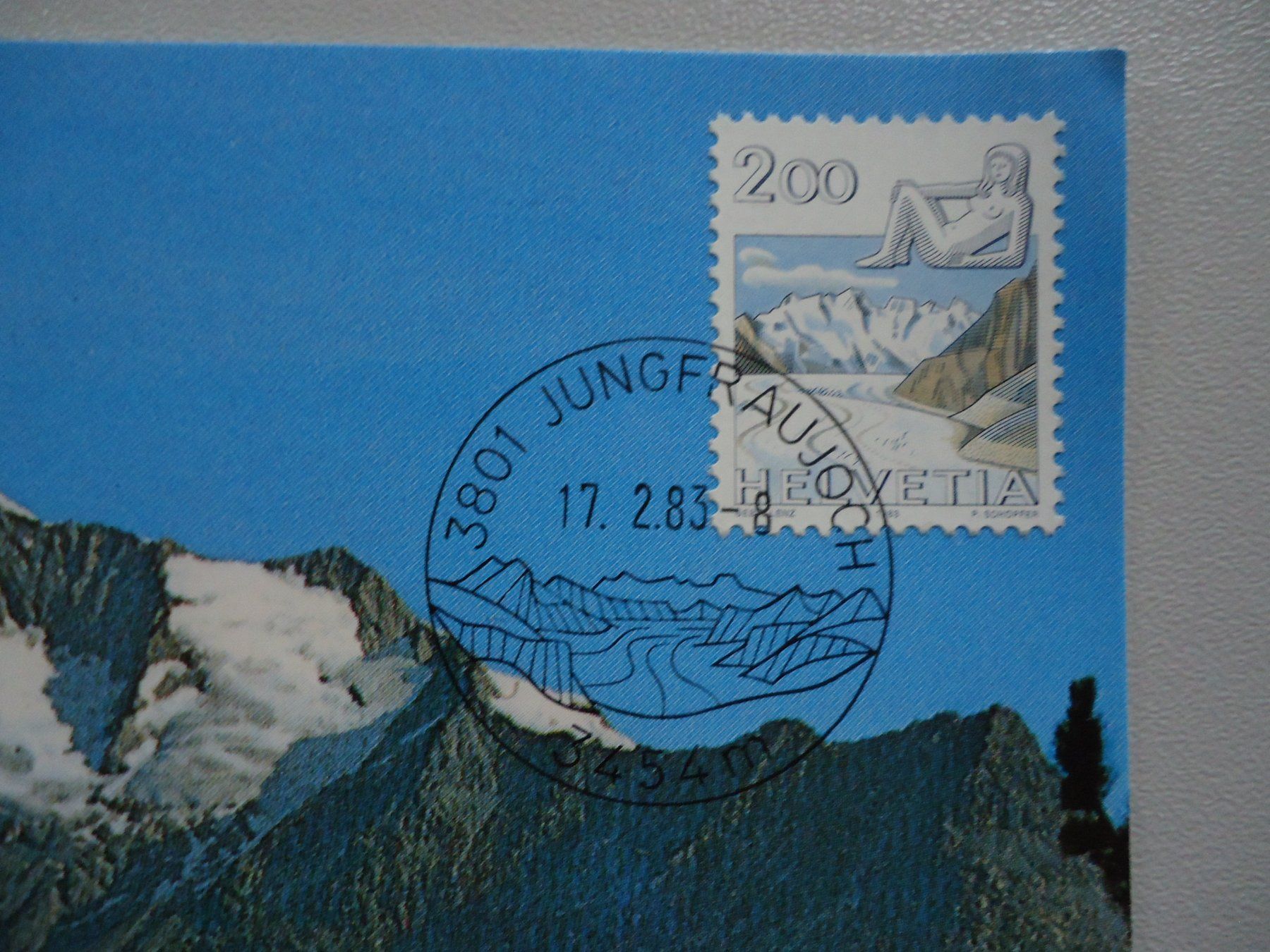 Cartoline postali: 3 Postkarten Aletschgletscher 1983 frankiert gestempelt – Nuovo (secondo la descrizione) da Belp venduto da Hefabe 3
