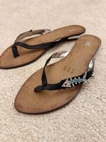 Verde Zehentrenner Sandalen, Schwarz, Gr. 41