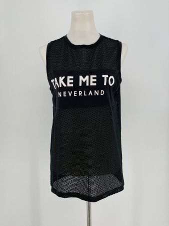 Schwarzes Netzstoff Top Gr. M Neverland