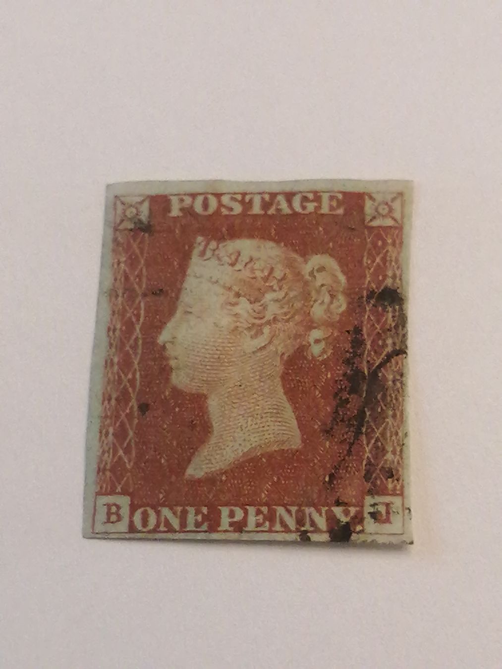 Alle Briefmarken: One Penny Red 1841  – Gebraucht aus Happerswil von tschergi