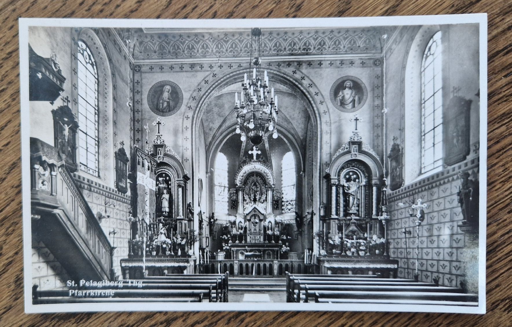 Cartoline postali: Pfarrkirche St. Pelagiberg TG  – Usato da Ebikon venduto da Donar50