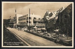 Mürren, Hotel Edelweiss mit Eiger und M