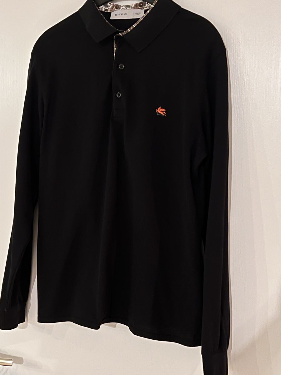 Etro Polo-Shirts: ETRO Polohemd schwarz Langarm, Grösse L – Neu (gemäss Beschreibung) aus Winterthur von ChicMarkt 2