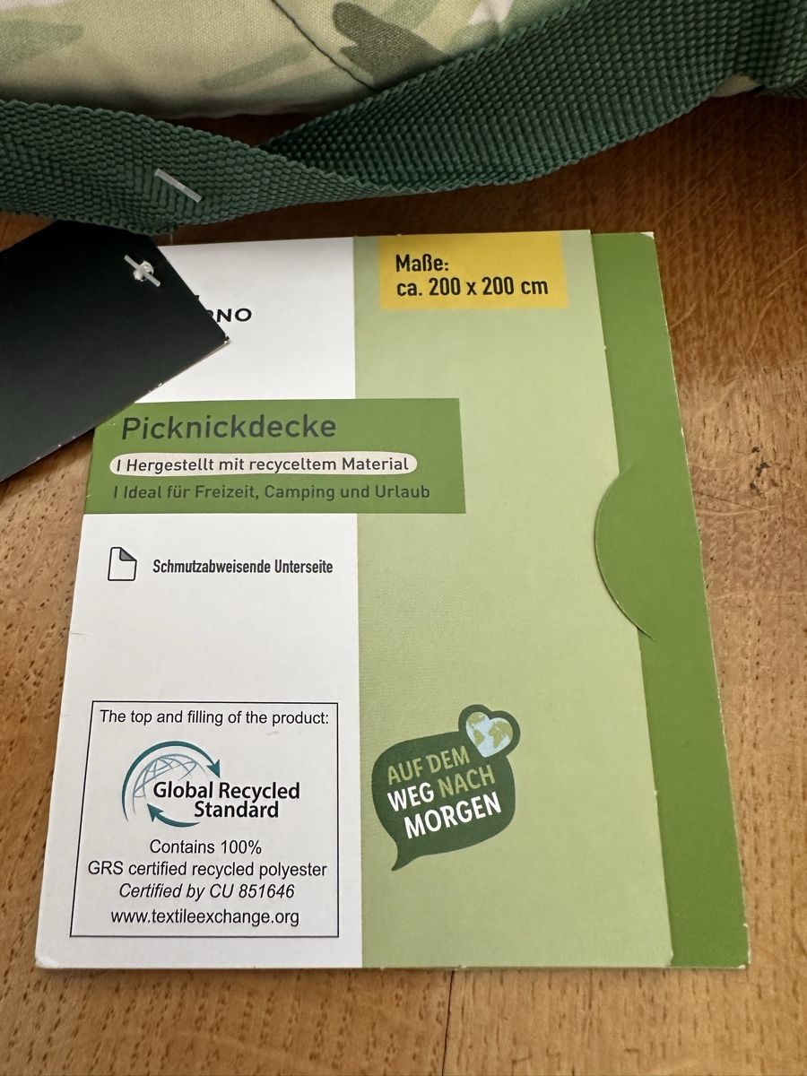 Decken: Picknick Decke Grün – Neu (gemäss Beschreibung) aus Bern von womiman 1