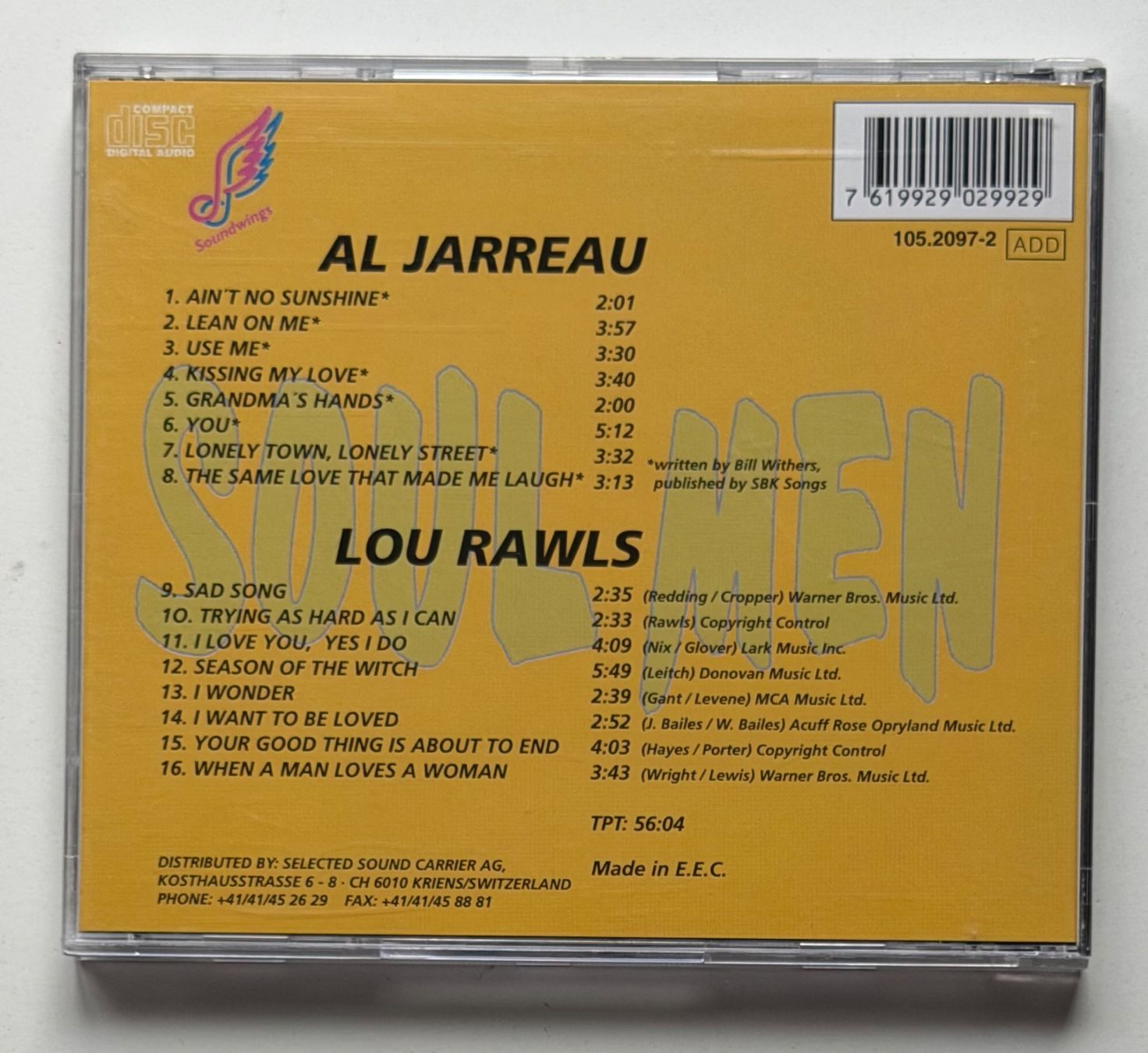 CD: Al Jarreau & Lou Rawls / Soul Men – Usato da Näfels venduto da rottabi 1