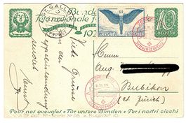 Bundesfeierkarte - Zeppelin-Post - Schweizerflug 1929