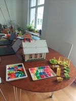 Lernhaus mit Buchstaben und Zubehör, Nostalgie!