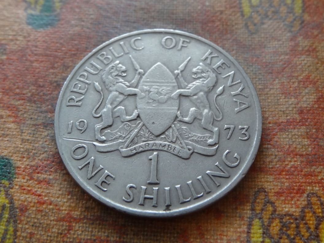 Toutes les monnaies: KENYA   1  Shiling   1973 – D'occasion à Romanel-sur-Lausanne par Swift13
