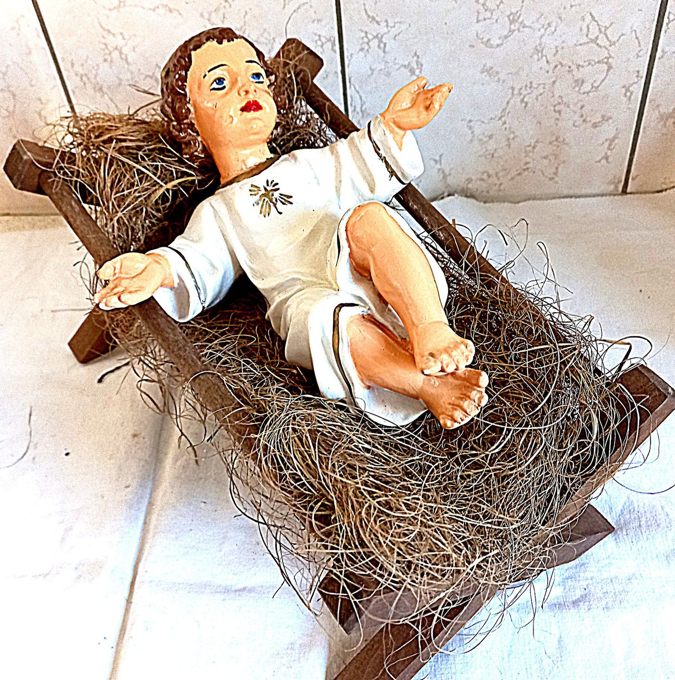 Tutte le decorazioni: Jesuskind in Krippe antik – Usato da Baar venduto da 2cvbaar 7