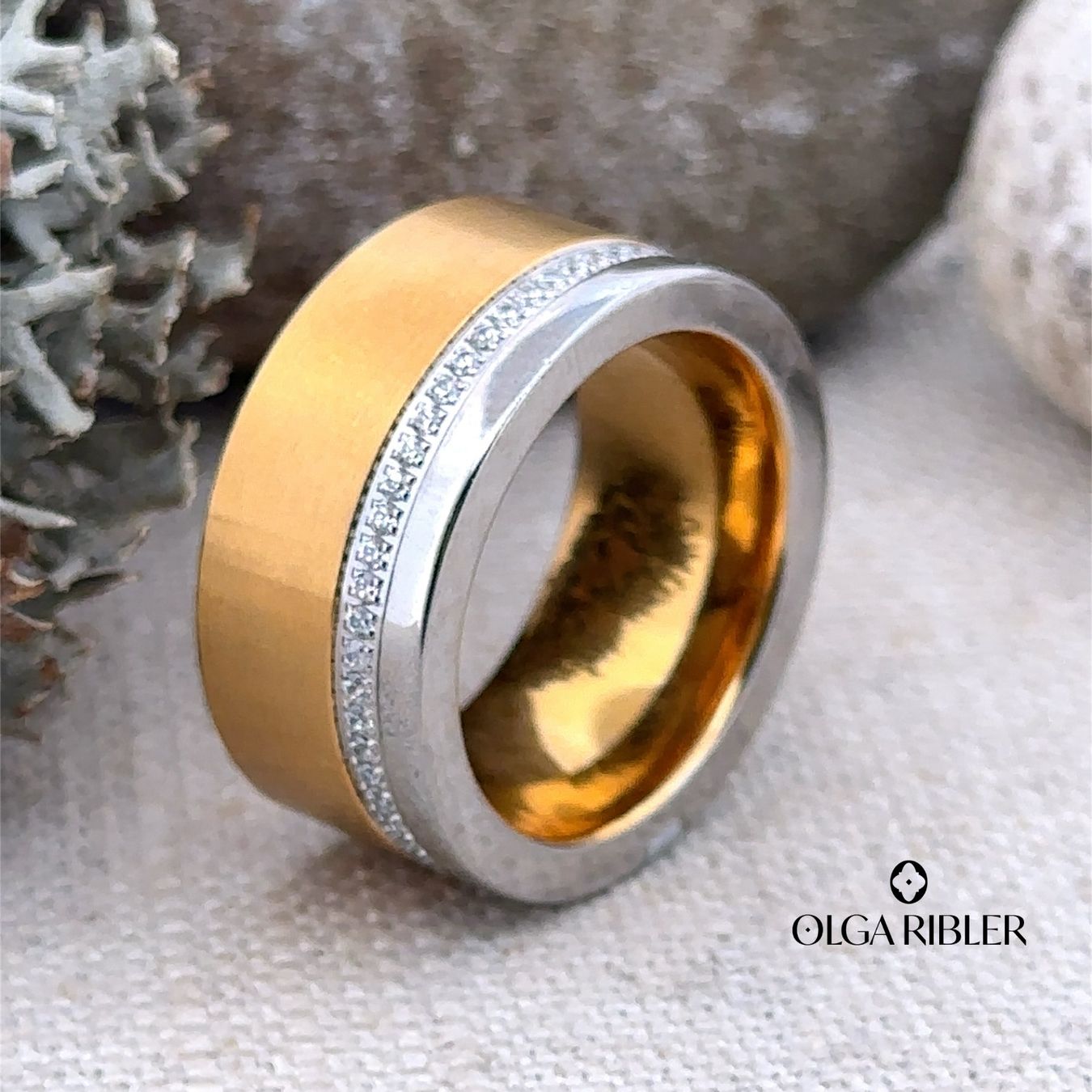 Olga Ribler Ringe: Edelstahl Statement Ring Ringgrösse 58 – Neu (gemäss Beschreibung) aus Luzern von Schmuckoutlet 2
