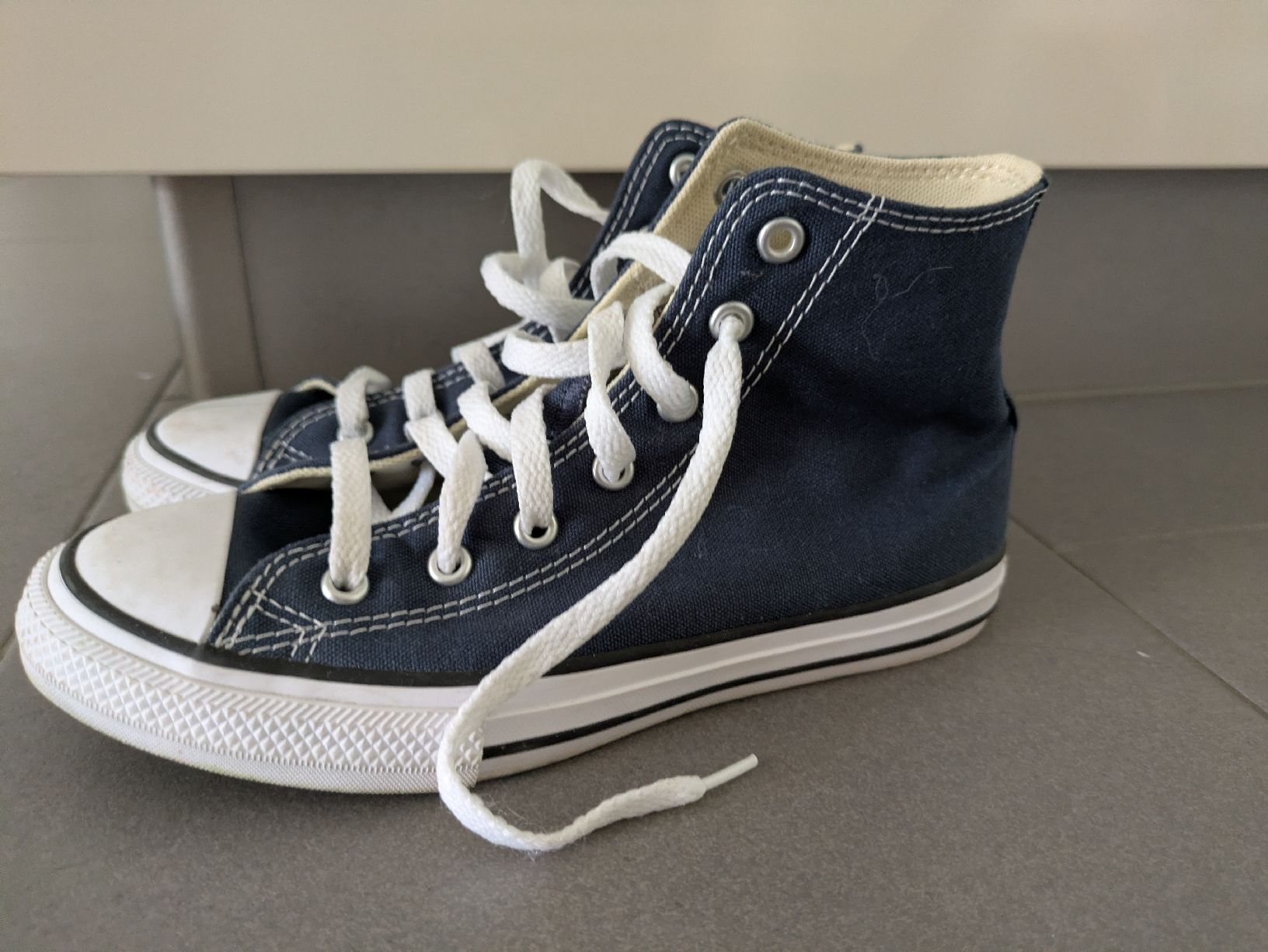 Converse Herrenschuhe: converse bleu, tissu, 35 – Gebraucht aus Ittigen von Flopom 1