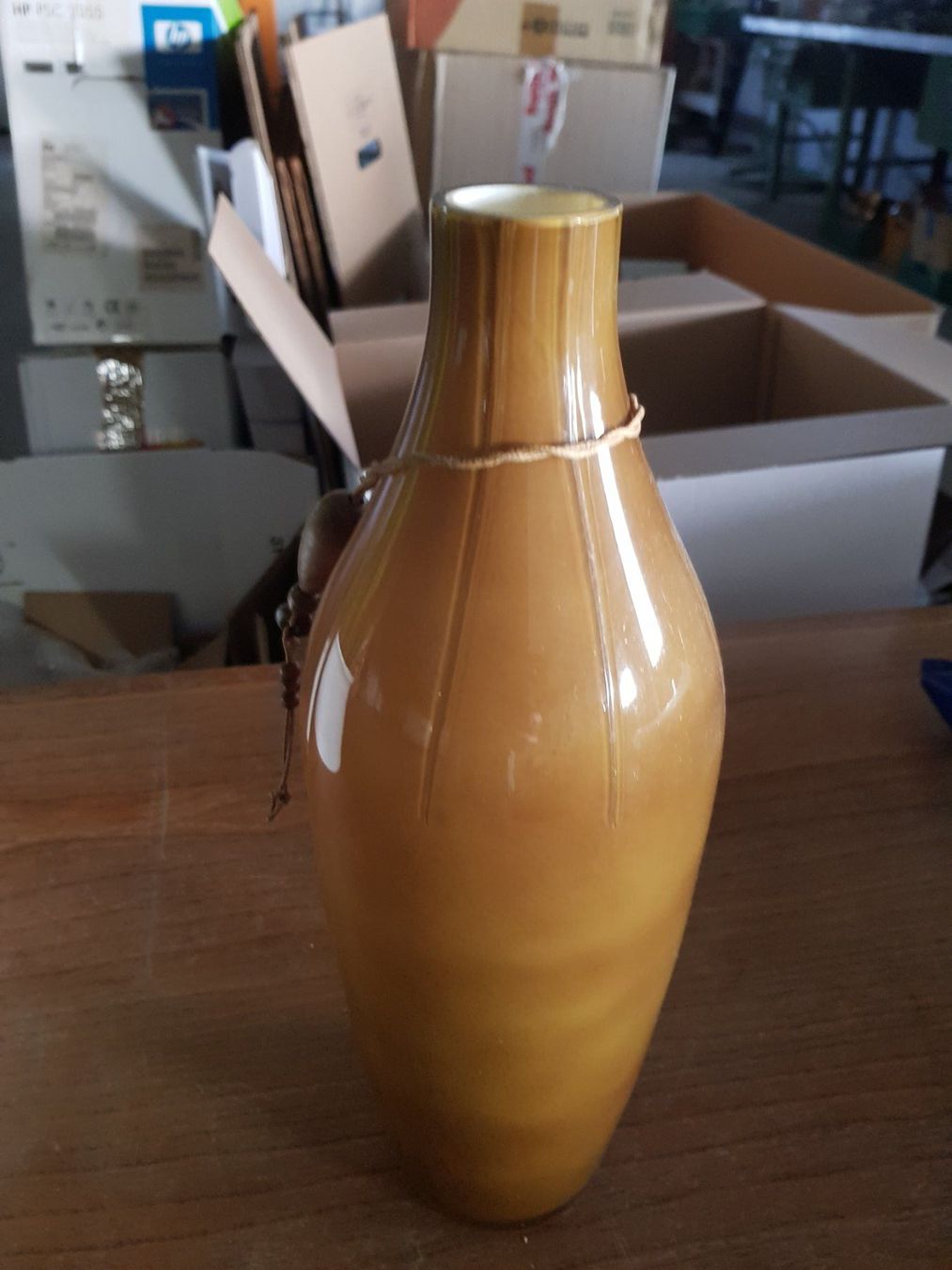 Vasi & Recipienti: Formschöne Blumen Vase Glas braun/grün/olive – Usato da Walterswil BE venduto da Lonitti 4