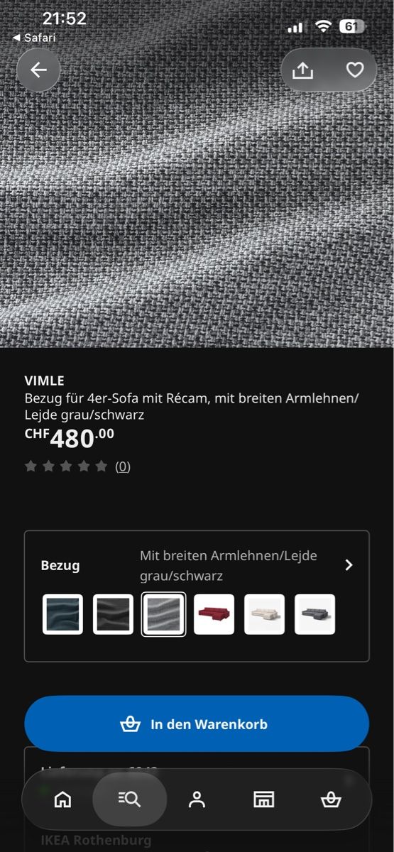 Tessuti: 4-er Vimle Bezug mit Recam NEU! – Nuovo (secondo la descrizione) da Oberrüti venduto da Jes_seei 1