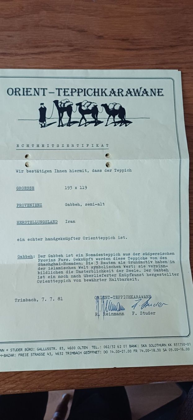 Tappeti: Orientteppich handgeknüpft – Usato da Wattenwil venduto da Paqita 4