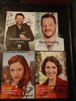 TV Mix - 4 signierte Autogrammkarten - Set