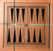 Backgammon Spiel aus Glas