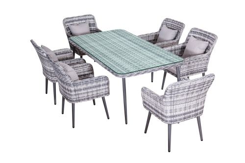 Gartensitzgruppen & Garnituren: Gartenset Quito grau – Neu und originalverpackt aus Herbertingen von jet-line-e-trade
