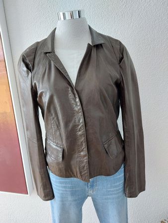 Blacky Dress Lederjacke Gr. 38  dunkelbraun