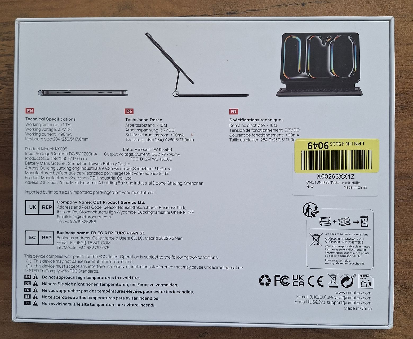 Tastiere: Bluetooth Tastatur Keyboard Case mit Trackpad – Nuovo e nell'imballaggio originale da Volketswil venduto da nibin99 3