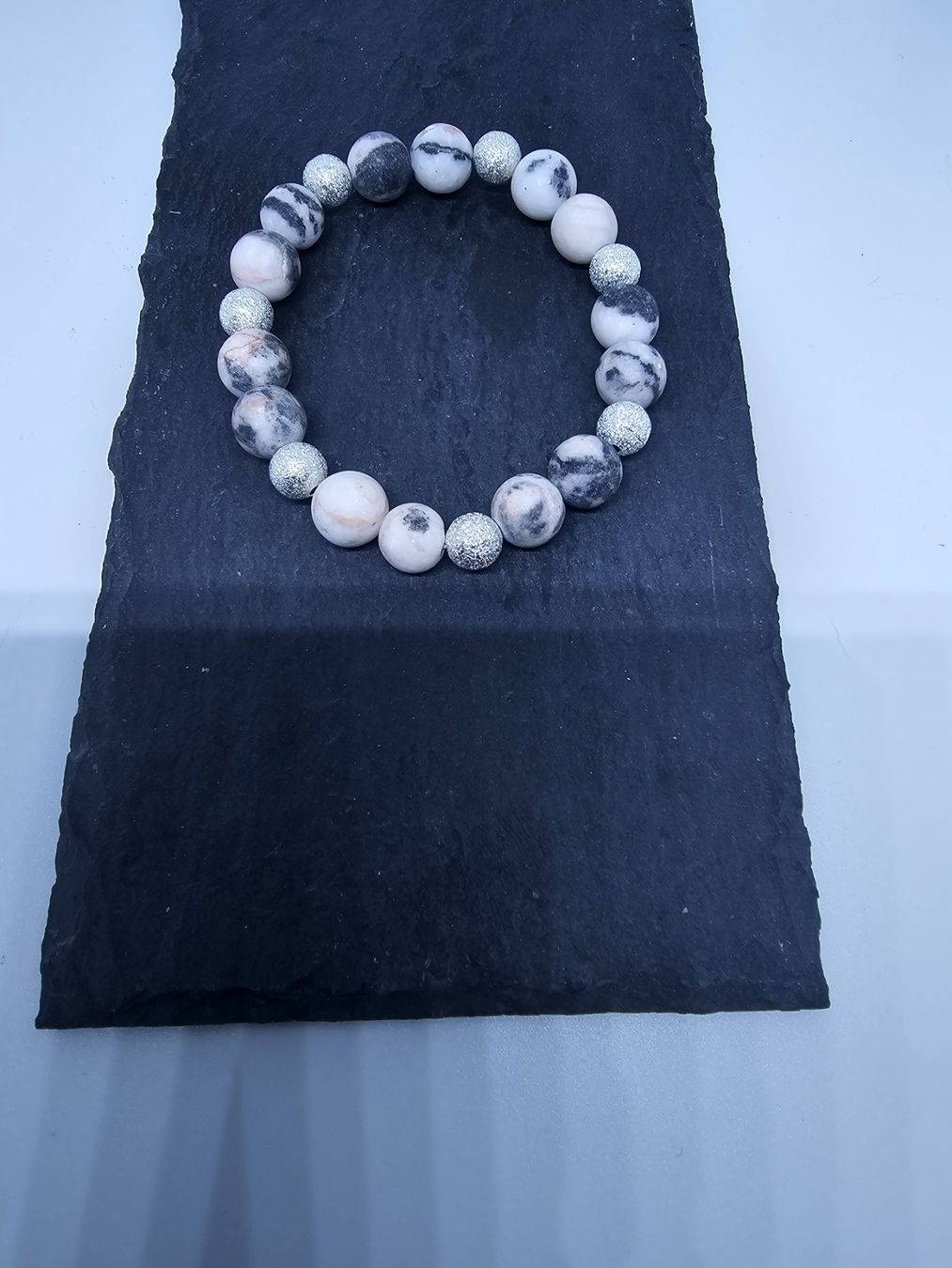 Bracciali & Braccialetti: Rosa Zebra Jaspis matt Armband – Nuovo (secondo la descrizione) da Aarberg venduto da Fischkeller