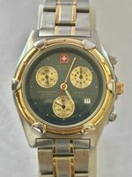 Montre chronographe Wenger acier or 