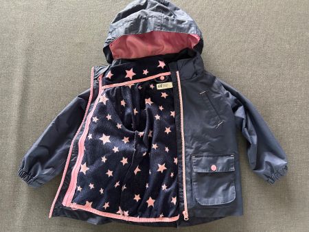 2 Jacken in 1 Jacke, Gr. 104, H&M, Dunkelblau mit Rosa