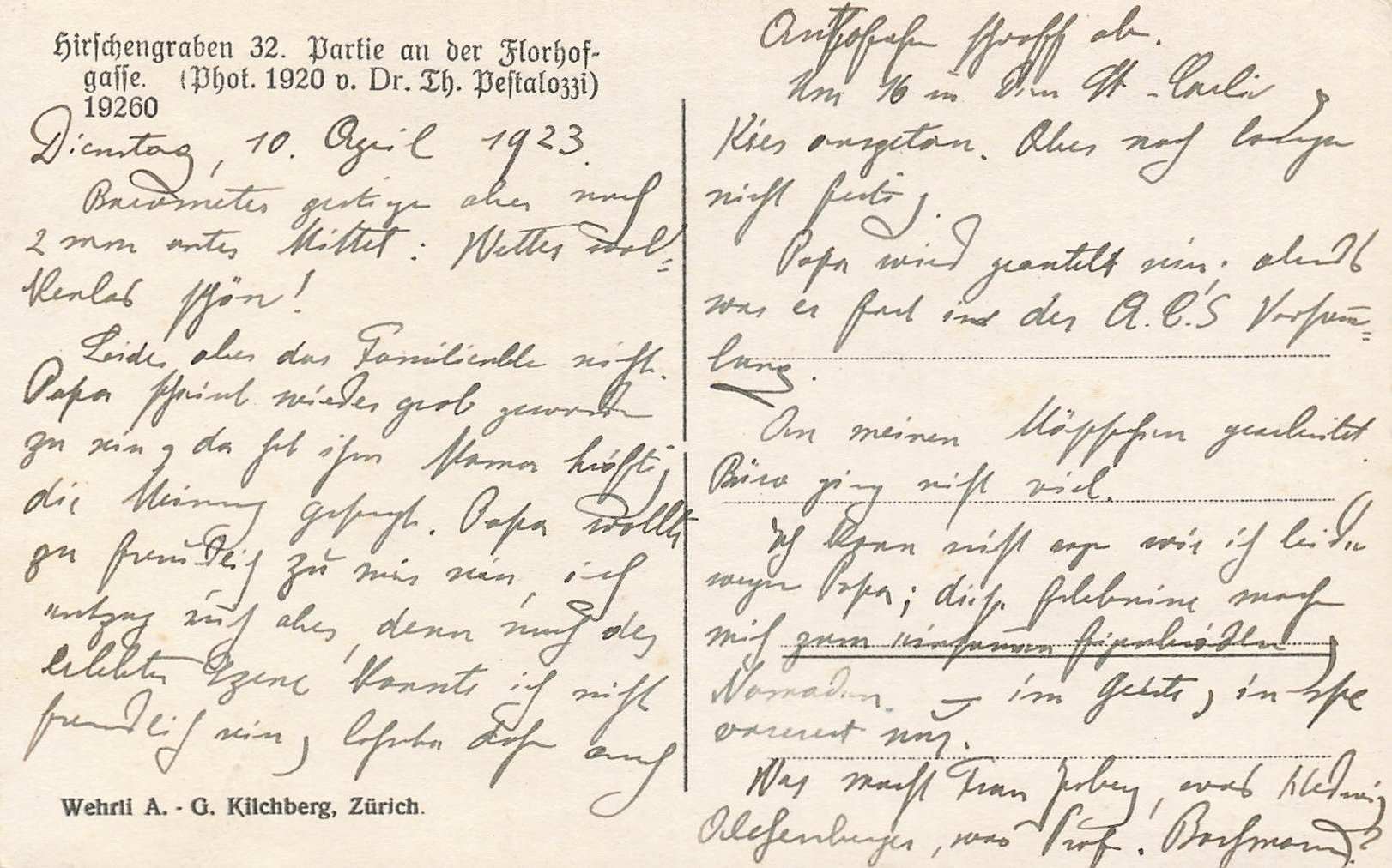 Cartes postales: Haus Florhof Zurich – D'occasion à Biasca par Blenio71 1