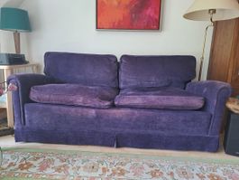 Sofa lila Stoff gebraucht Abholung