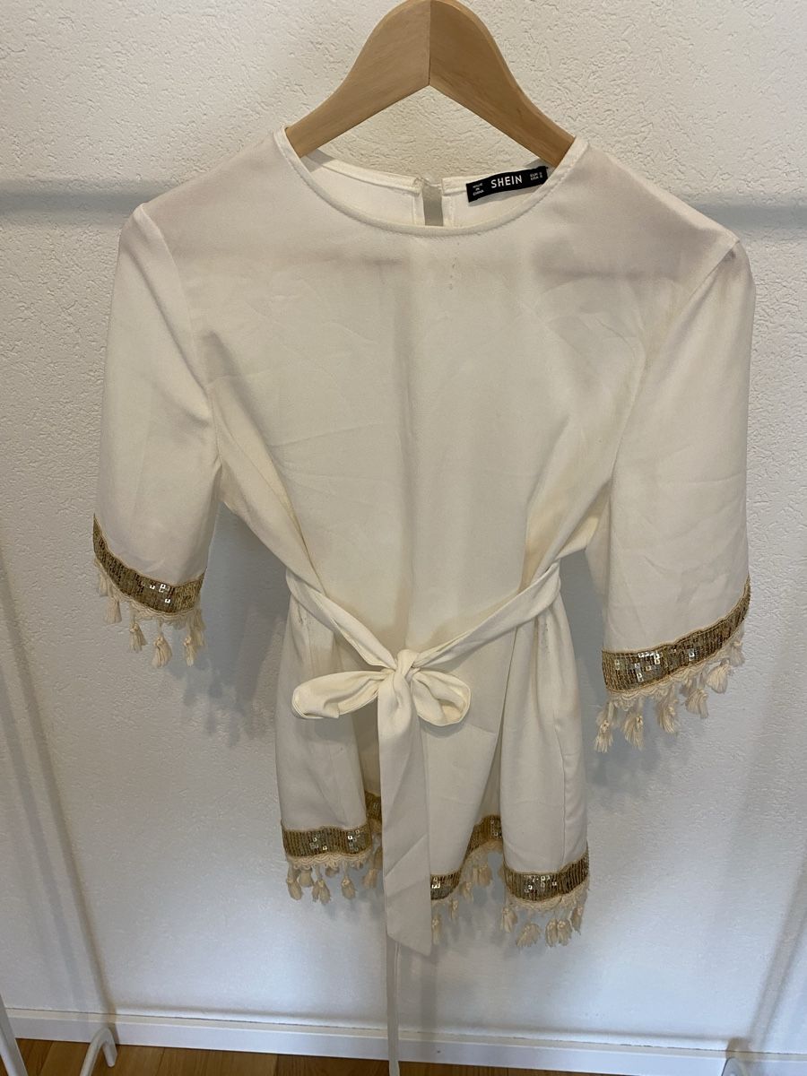 Shein Tuniken: Sommer Tunika - Weiss/Gold - Grösse M – Gebraucht aus Wetzikon ZH von purple_44