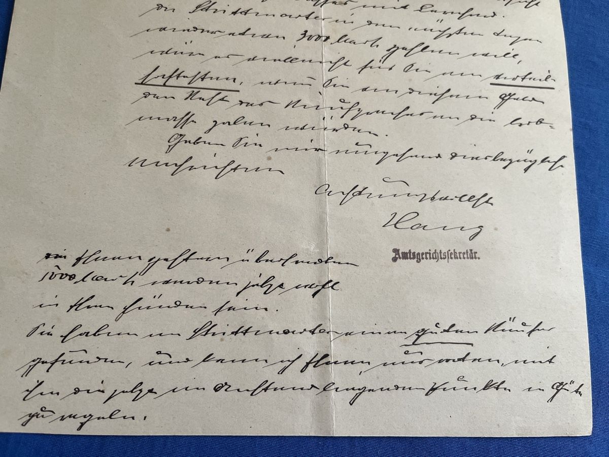 Dokumente: Gerichtsdokument Konstanz von 1909 – Gebraucht aus Romanshorn von Apfelschuss 4