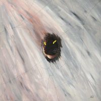 Gemälde: The yellowed eyed cat