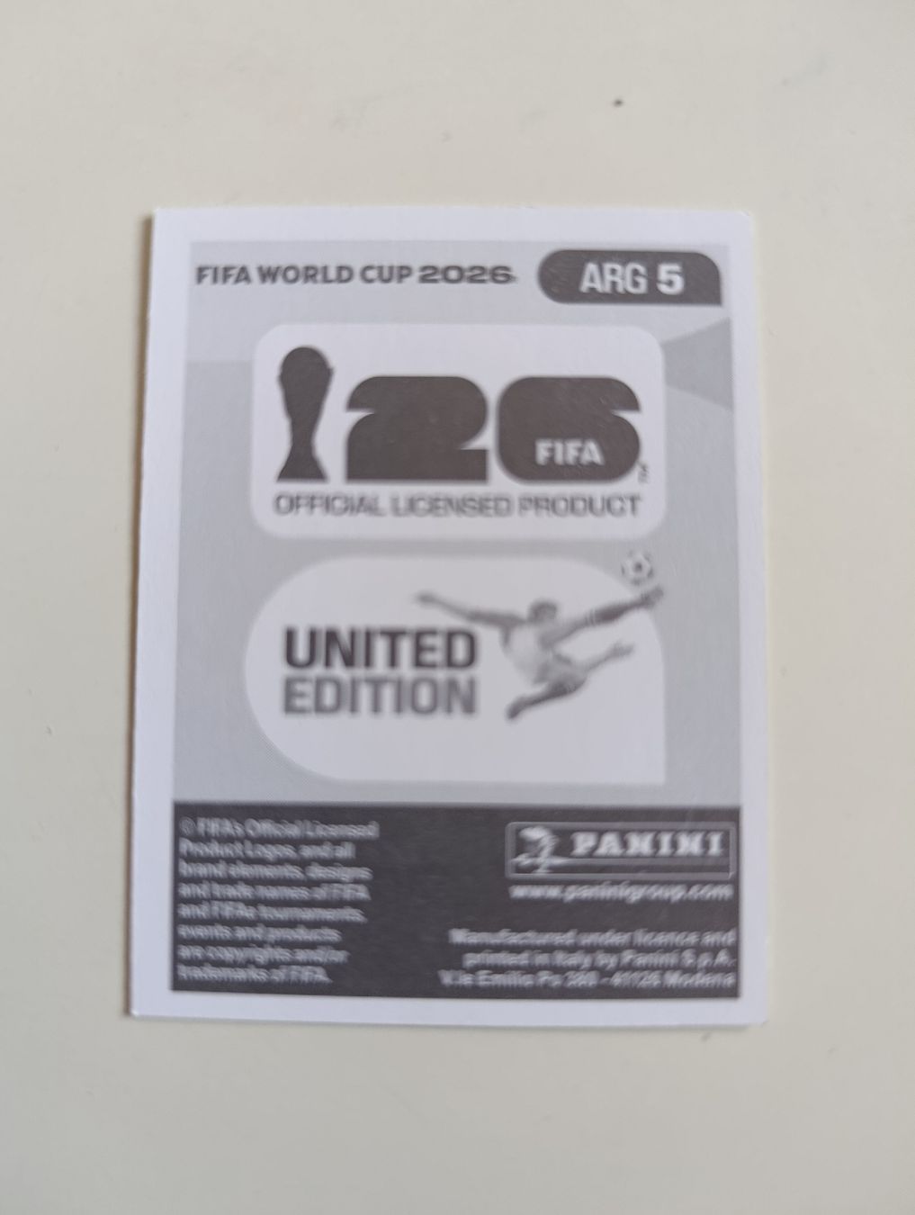Panini Sammelbilder & Trading cards: Panini World Cup 2026 ARG 5 – Neu (gemäss Beschreibung) aus Lavey-Village von pas_7xd2 1
