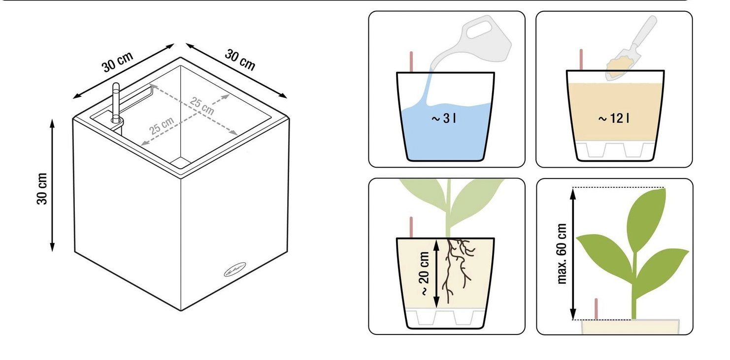 Lechuza Vasi per fiori: Lechuza CANTO Stone low 30, Graphitschwarz NP 54.- – Usato da Volketswil venduto da Aphro99 7