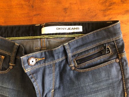 DKNY JEANS, GR.27, BLAU, 6-POCKET, RETRO, RARE