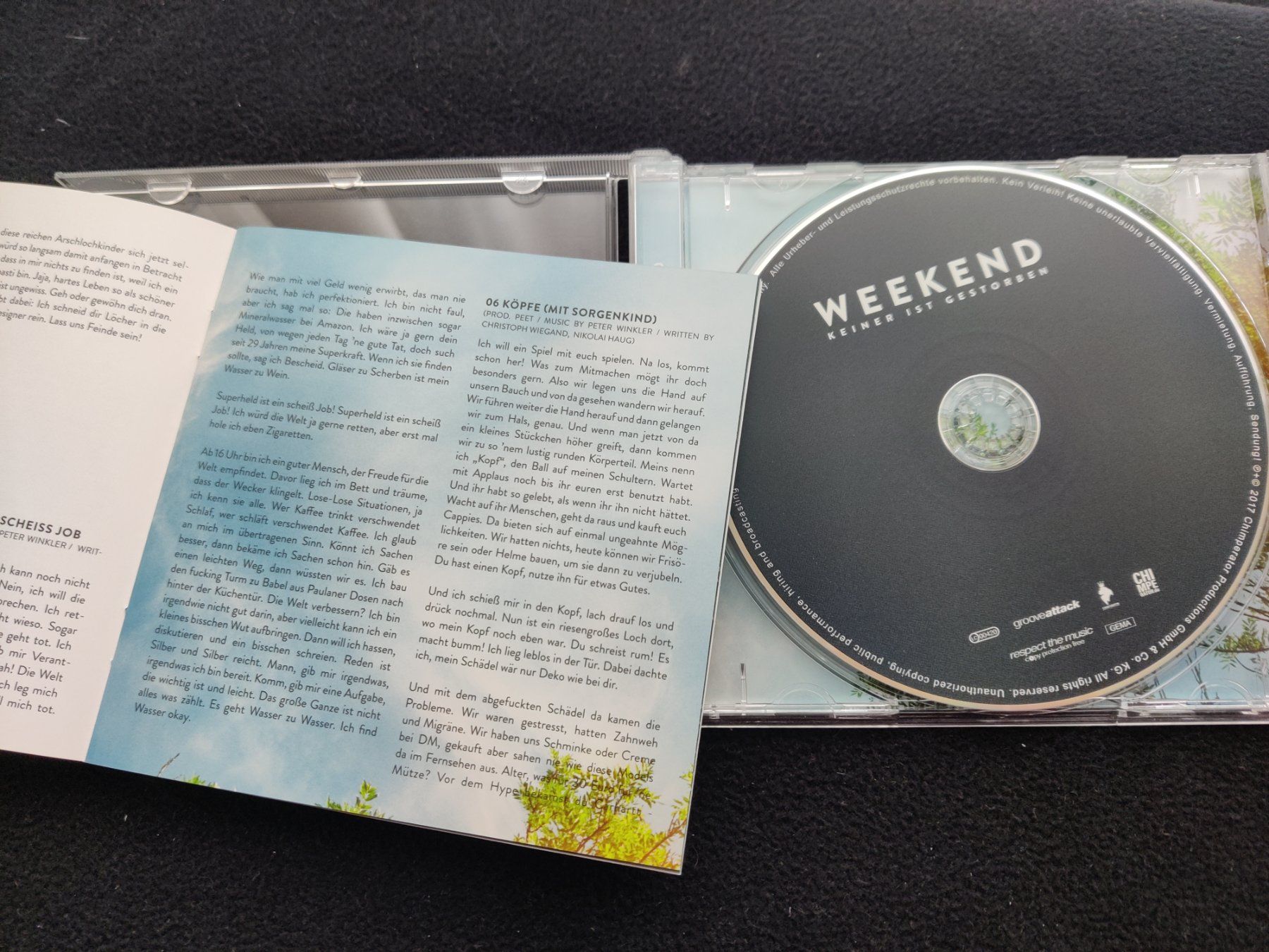 CD: CD -   Keiner Ist Gestorben / Weekend (2017) – Usato da Muttenz venduto da IkaSul 1
