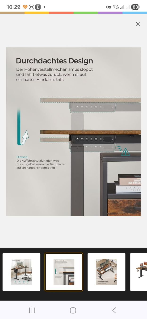 Scrivanie: Electric Standing Desk Rustic Wood Finish - Sit/Stand – Usato da Lenzburg venduto da Istvanl85 2