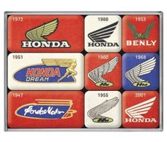 Honda Logo Evolution Magnet Set 9teilig  (Art. 83132)