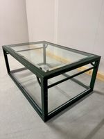 Tisch Beistelltisch Gartentisch Grün Metall Glas & Plexiglas