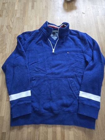 Tommy Hilfiger, pull zippé, bleu, taille M, parfait!
