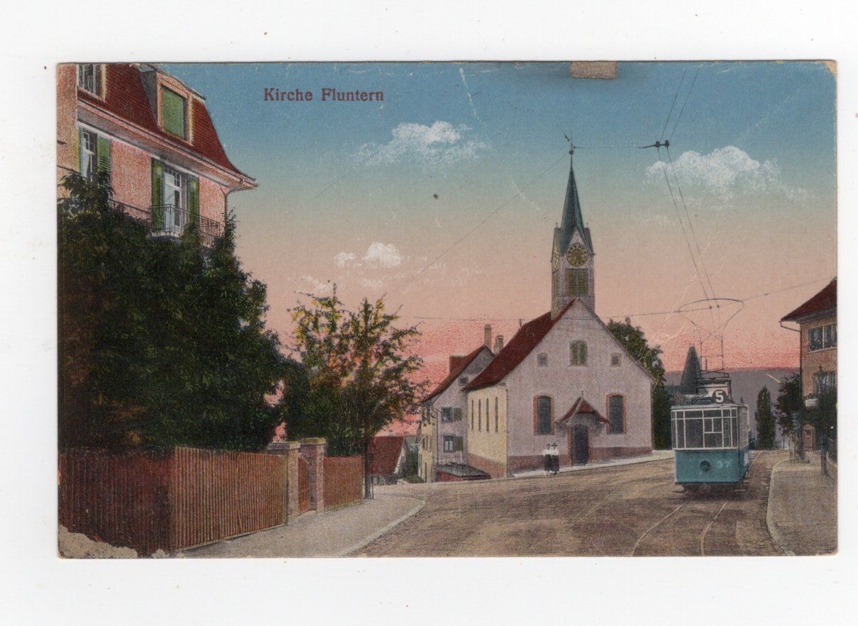 Cartoline postali: Zürich Fluntern Tram – Usato da Rapperswil SG venduto da INTELVI