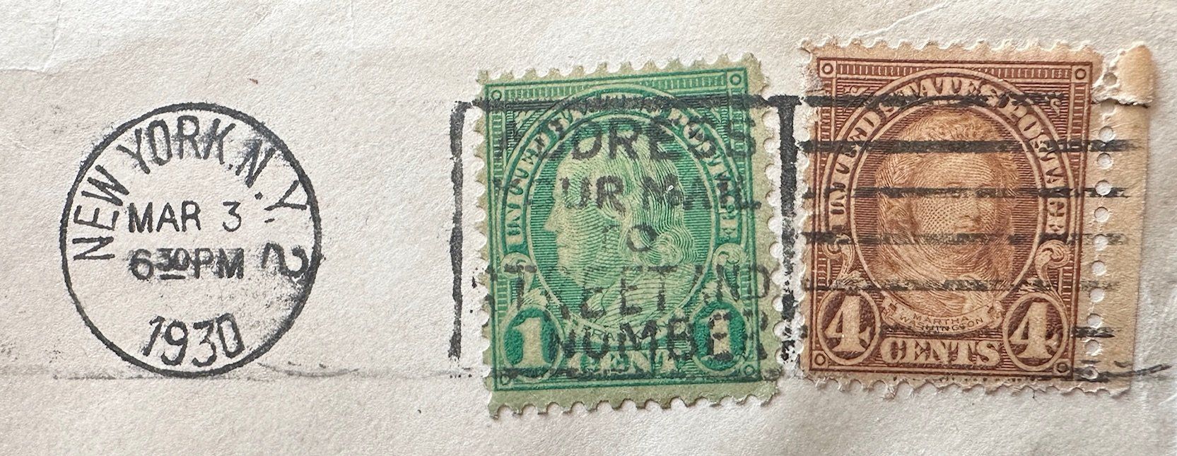 Alle Briefmarken: Brief aus NEW YORK 1930 – Gebraucht aus Weesen von Sombrero22