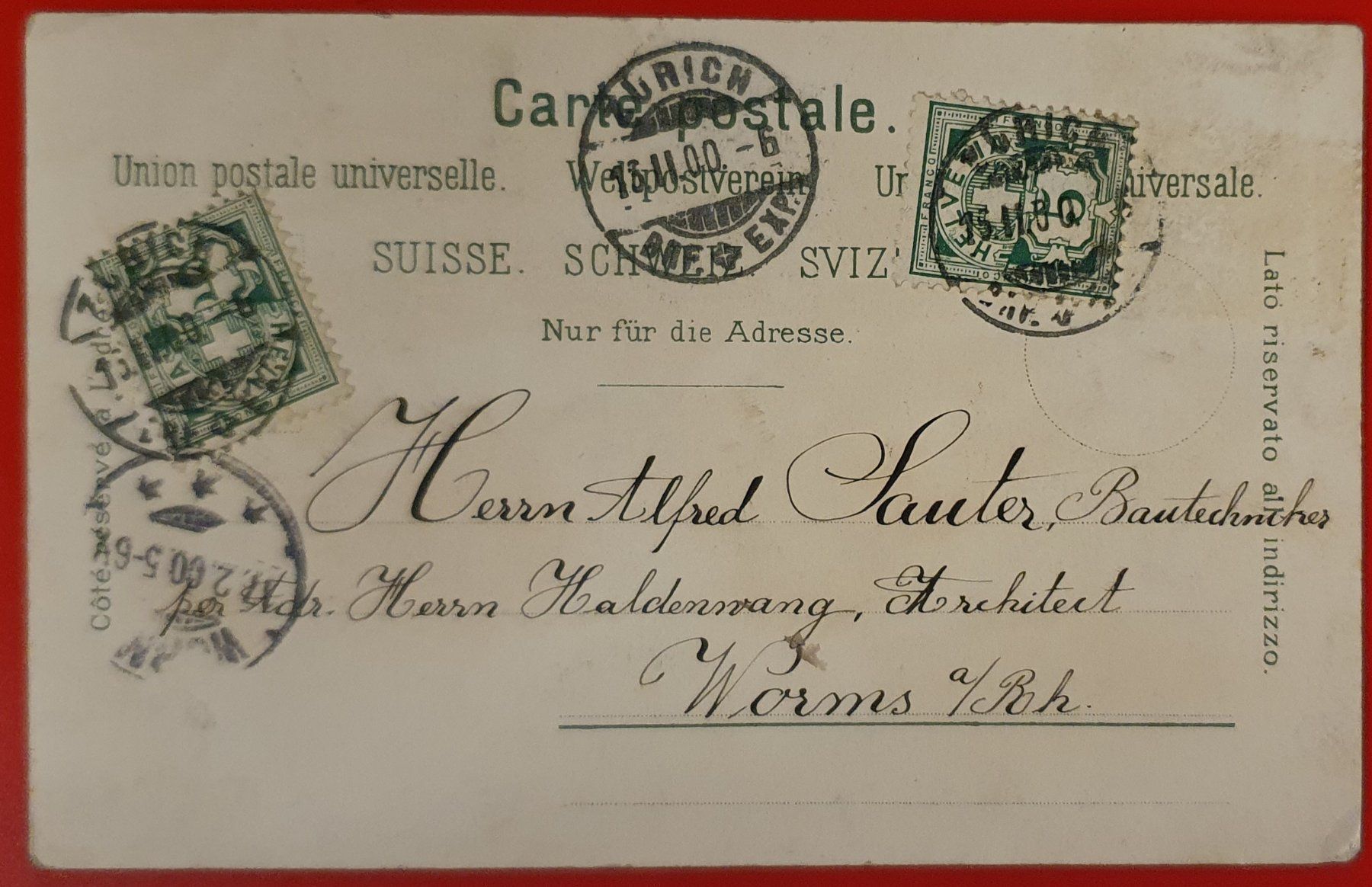 Ansichtskarten: Gruss aus Zürich 1900 – Gebraucht aus Kreuzlingen von Rschweiz1 1