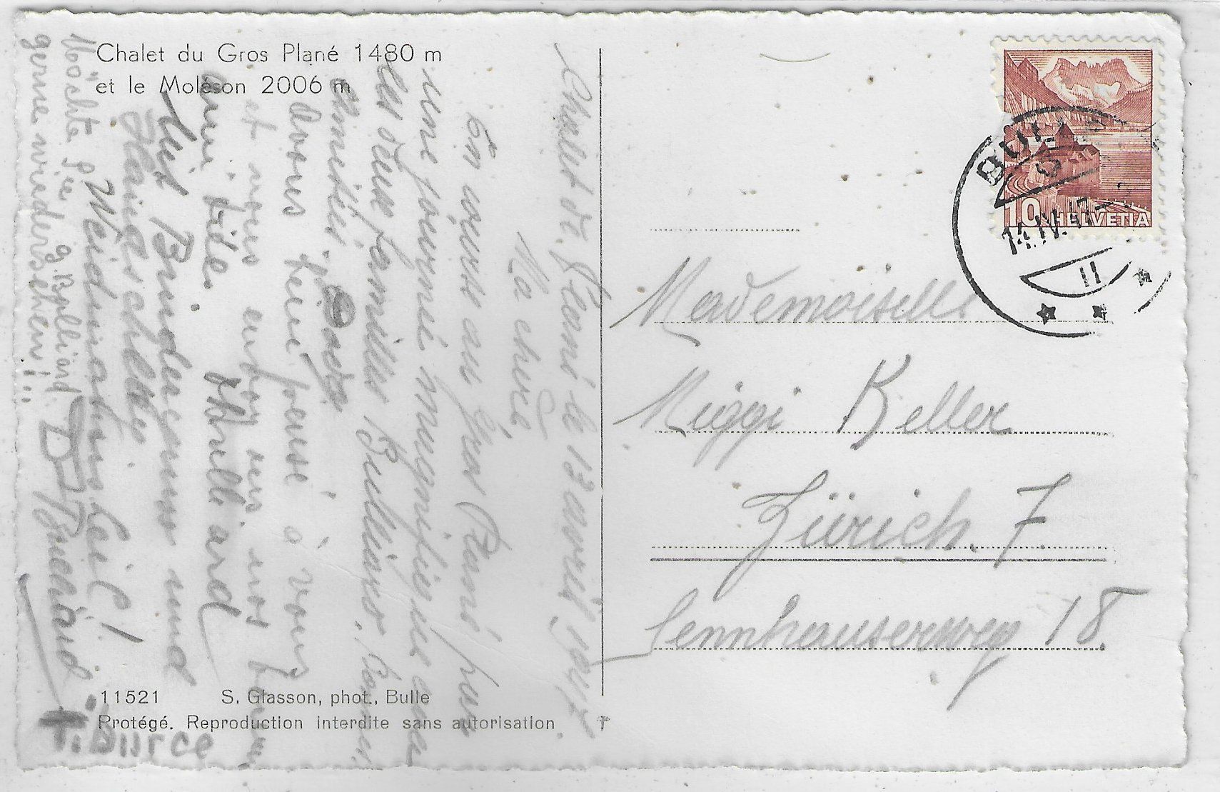 Cartoline postali: Chalet du Gros Plane et le Moleson – Usato da Ettingen venduto da Kartenplanet 1