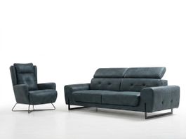 Sofagarnitur 2 tlg Dreisitzer Sofa Couch Wohnzimmer